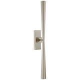 Visual Comfort & Co. Signature Collection Galahad Linear Wall Sconce, 1-Light, LED, Polished Nickel, 25"H (TOB 2716PN CU2EY) 