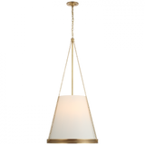Reese Pendant, 6-Light, Soft Brass, Linen Shade, 23"W (S 5183SB-L CU3EP)