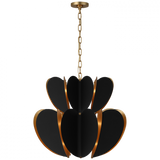 Danes Two Tier Chandelier, 8-Light, Wood, 25.5"W (KS 5132BLK/G CU4C7)