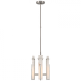 Visual Comfort & Co. Signature Collection Malik Chandelier, 1-Light, Polished Nickel, Alabaster Shade, 12"W (S 5910PN-ALB CU4C0) 
