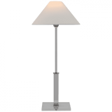 Visual Comfort & Co. Signature Collection Asher Table Lamp, 1-Light, Polished Nickel, Crystal, Linen Shade, 30"H (SP 3510PN/CG-L CU49X) 