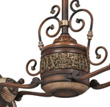 Traditional Gyro Ceiling Fan, 6-Blade, 1-Light, LED, Belcaro Walnut, Belcaro Walnut Blades, 42"W (F502L-BCW HMYG)