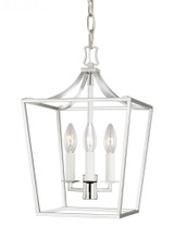 Visual Comfort & Co. Studio Collection Southold Lantern, 3-Light, Polished Nickel, 15.75"H (CC1433PN 706U4J0) 