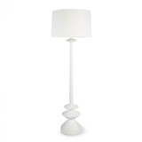 Hope Floor Lamp, 1-Light, White, Linen Shade, 62"H (14-1054 50502Q7)