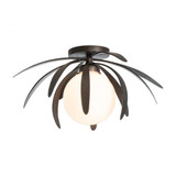 Hubbardton Forge Dahlia Semi-Flush Mount, 1-Light, Soft Gold, Opal Glass, 21.3"W (124350-SKT-84-GG0631 52YPFM) 