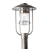 Erlenmeyer Outdoor Post Light, 1-Light, Coastal Burnished Steel, Clear Glass, 17.25"H (347295-SKT-78-ZM0467 4T1G28)