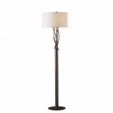 Hubbardton Forge Brindille Floor Lamp, 1-Light, Sterling, Natural Anna Shade, 60.69"H (237660-SKT-85-SF1899 5DGZZT) 