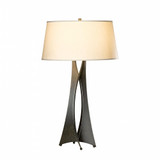 Moreau Table Lamp, 1-Light, Sterling, Natural Anna Shade, 33.4"H (273077-SKT-85-SF2011 5DKTW3)