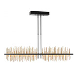 Hubbardton Forge Gossamer Linear Chandelier, 1-Light, Short Height, LED, Sterling, Vintage Platinum, 51.9"W (139655-LED-SHRT-85-82 5D9QUP) 