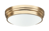 Matteo Lighting Fresh Colonial Flush Mount, 2-Light, Aged Gold Brass, 13.5"W (X46402AG 305XQWN) 