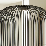 Visual Comfort & Co. Modern Collection Kai Pendant, 1-Light, LED, Black, 26.4"H (700TDKAI2B-LED930 70PDFRQ) 