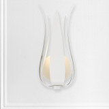 Crystorama Broche Wall Sconce - Matte White 14"H 