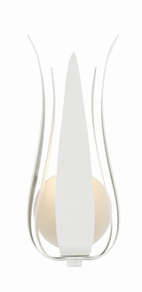 Crystorama Broche Wall Sconce - Matte White 14"H 