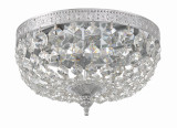 Crystorama Ceiling Mount 2 Light Flush Mount - Polished Chrome, Clear Italian 6.5"H 