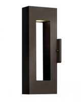 Hinkley Atlantis Medium Wall Mount Lantern, LED, Dark Bronze, Light Bronze, 2.75"W (1640BZ-LL 9Q8H5) 