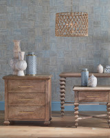 Chesapeake Chandelier, 4-Light, Beige, Smokewood, Natural Rope, 21"W, Currey and Company (9000-0803 VJY6)