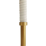 Aaron Table Lamp, 1-Light, Antique Brass, Heritage Brass, Cream Leather, White Marble, 24"H (49735 3MNLT)
