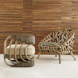 Hamza Chair, Mink Leather, Square-Round, 27"H (5663 3MNNJ)