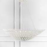 Crystorama Broche Chandelier - Matte White 12"H 