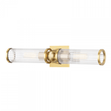 Hudson Valley Malone Wall Sconce Aged Brass 22.25"H x 4.5"W 