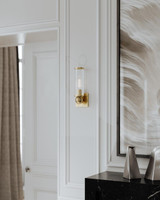 Hudson Valley Malone Wall Sconce Aged Brass 13.4"H x 4.5"W 