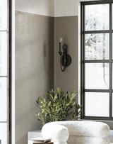 Troy Cate Wall Sconce Forged Iron 4.5"W x 14"H 