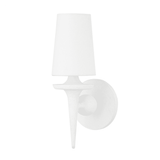 Hudson Valley Torch Wall Sconce White 6"W x 15.5"H 