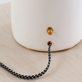 Tiglia Tall Table Lamp, 1-Light, Plaster White, Linen Shade, 31"H (KW 3687PW-L CX03E)