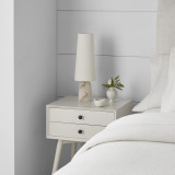 Visual Comfort & Co. Signature Collection Jinny Medium Table Lamp, 1-Light, Alabaster, Linen Shade, 17.5"H (TOB 3250ALB-L CWZ5F) 