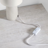 Visual Comfort & Co. Signature Collection Jinny Medium Table Lamp, 1-Light, Alabaster, Linen Shade, 17.5"H (TOB 3250ALB-L CWZ5F) 