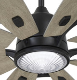 Barn Ceiling Fan, 10-Blade, 1-Light, LED, Coal, Seashore Grey Blades, 65"W (F864L-CL/SG HN0J)