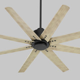 Oxygen Fleet Ceiling Fan, 8-Blade, Black, Weathered Gray Blades, 56"W (3-112-15 42R0K) 