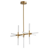 Tali Linear Chandelier, 11-Light, LED, Aged Brass, 31"W (3-603-40 42P42)