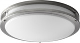 Oracle Flush Mount, 1-Light, LED, Satin Nickel, Matte White Shade, 17.75"W (3-619-24 3ZPE6)