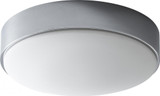 Oxygen Journey Flush Mount, 2-Light, LED, Polished Chrome, Matte White Shade, 14"W (3-626-14 3ZPEZ) 