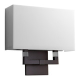 Oxygen Chameleon Wall Sconce, 1-Light, LED, Oiled Bronze, Matte White Shade, 11.5"H (3-514-22 3ZMFV) 