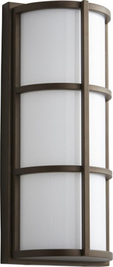Oxygen Leda Outdoor Wall Sconce, 1-Light, LED, Oiled Bronze, White Acrylic Shade, 16.5"H(3-712-222 3ZQE8) 