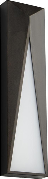 Oxygen Elif Outdoor Wall Sconce, 1-Light, LED, Oiled Bronze, Polished White Polycarbonate Shade, 16.5"H (3-736-22 3ZRC0) 
