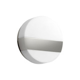 Oxygen Aurora Wall Sconce, 1-Light, LED, Polished Nickel, Matte White Shade, 6"H (3-551-20 42N44) 
