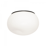 Matteo Lighting Gelasin Flush Mount, 1-Light, Black, 10"W (M14021BKOP 305XQYJ) 