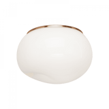 Matteo Lighting Gelasin Flush Mount, 1-Light, Brass, 10"W (M14021AGOP 305XQYH) 