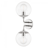 Mitzi by Hudson Valley Lighting Meadow Wall Sconce, 1-Light, LED, Polished Nickel, 20"H (H503102-PN 608UGDK) 