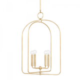 Mitzi by Hudson Valley Lighting Mallory Large Pendant, 4-Light, Gold Leaf, 22.5"W (H512701L-GL 608UGED) 
