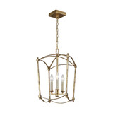 Visual Comfort & Co. Studio Collection Thayer Mini Lantern, 3-Light, Antique Gild, 20.38"H (F3321/3ADB 706WZA2) 