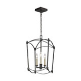 Visual Comfort & Co. Studio Collection Thayer Mini Lantern, 3-Light, Smith Steel, 20.38"H (F3321/3SMS 706WZA0) 