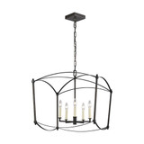 Visual Comfort & Co. Studio Collection Thayer Lantern, 5-Light, Smith Steel, 23.13"H (F3325/5SMS 706U6J0) 