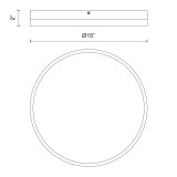 Alora Lighting Adelaide Flush Mount, 3-Light, LED, Aged Gold, White, 15"D 