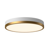 Alora Lighting Adelaide Flush Mount, 3-Light, LED, Aged Gold, White, 15"D 