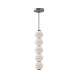 Alora Lighting Bijou Pendant, 1-Light, LED, Brushed Nickel, Opal Matte Glass, 21.25"H 