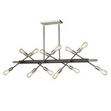 Artcraft Truro Island Light, 12-Light, Matte Black And Brushed Nickle, 16.14"H (AC11257NB 340430M2) 